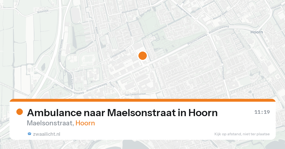 Ambulance naar Maelsonstraat in Hoorn — 18 aug 2026