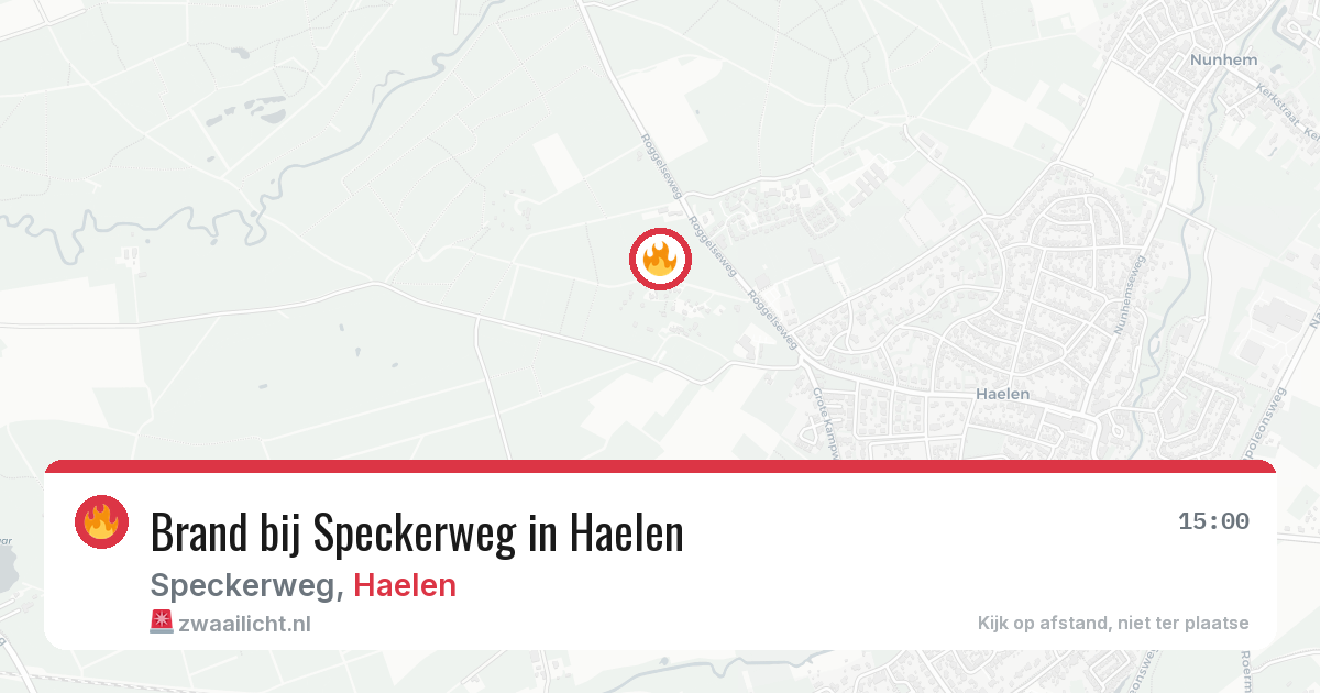 Brand bij Speckerweg in Haelen — 14 jun 2026