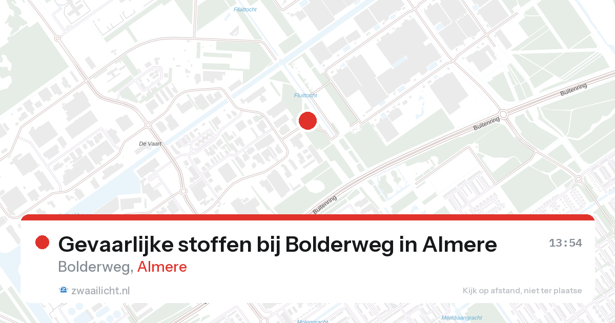 Gevaarlijke stoffen bij Bolderweg in Almere — 1 apr 2026