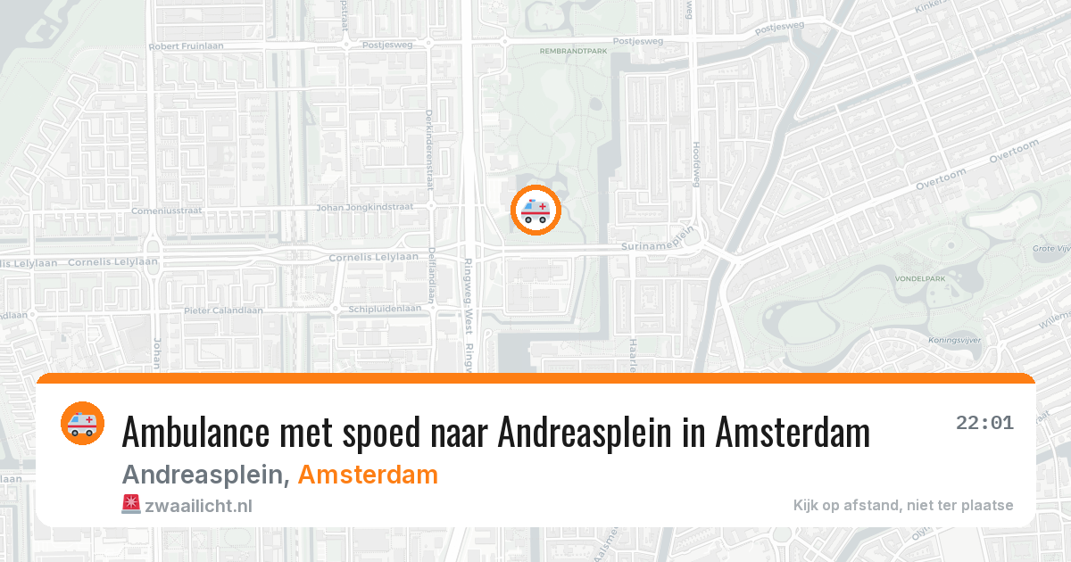 Ambulance met spoed naar Andreasplein in Amsterdam — 10 jun 2026