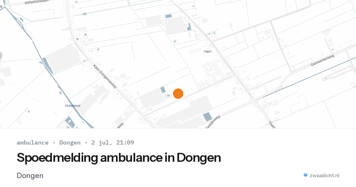 Spoedmelding ambulance in Dongen — 2 jul 2026