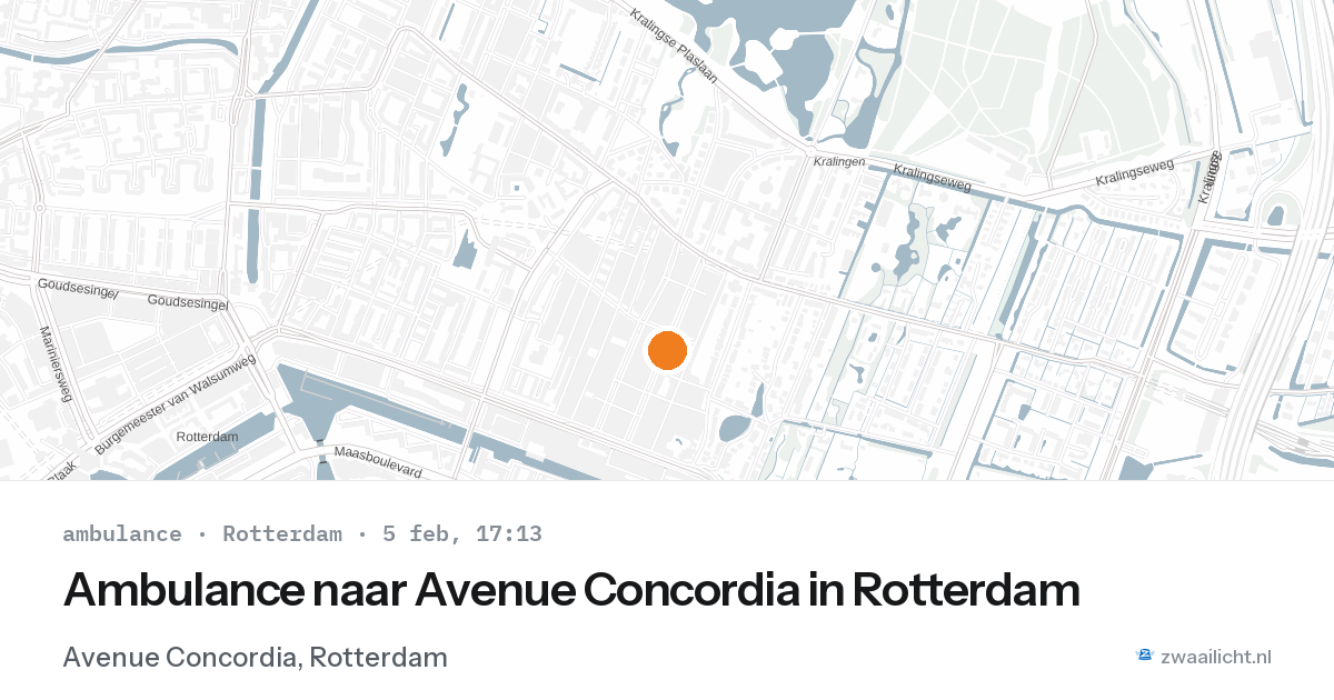 Ambulance naar Avenue Concordia in Rotterdam — 5 feb 2026
