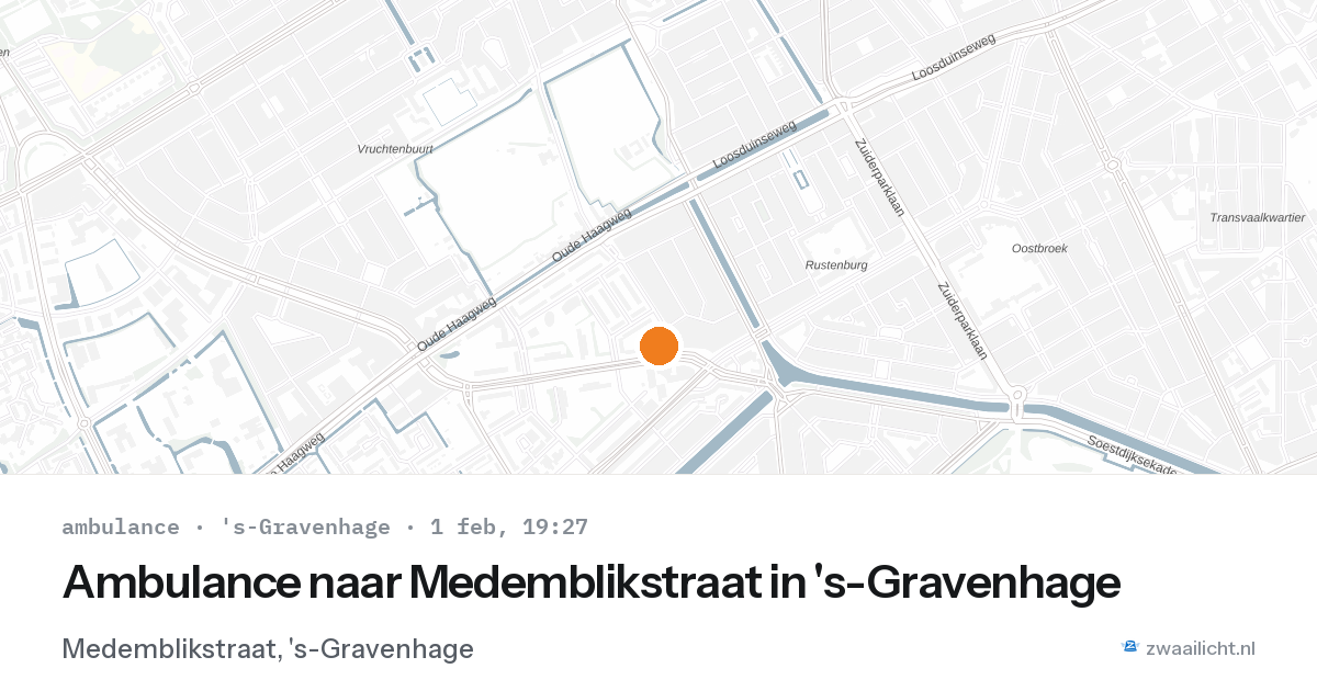 Ambulance naar Medemblikstraat in 's-Gravenhage — 1 feb 2026