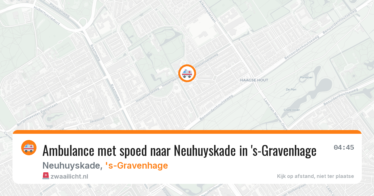 Ambulance met spoed naar Neuhuyskade in 's-Gravenhage — 11 aug 2026