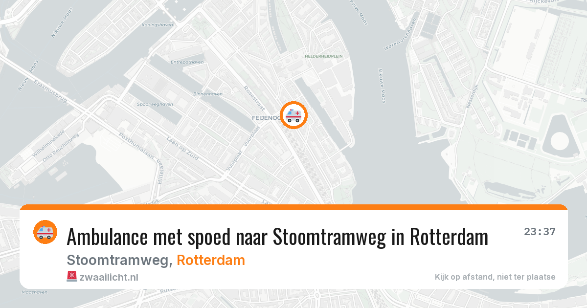 Ambulance met spoed naar Stoomtramweg in Rotterdam — 25 jun 2026