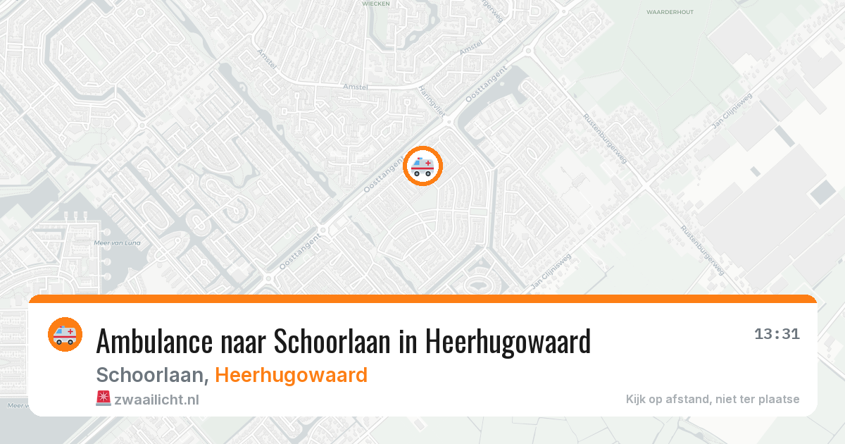 Ambulance naar Schoorlaan in Heerhugowaard — 12 aug 2026
