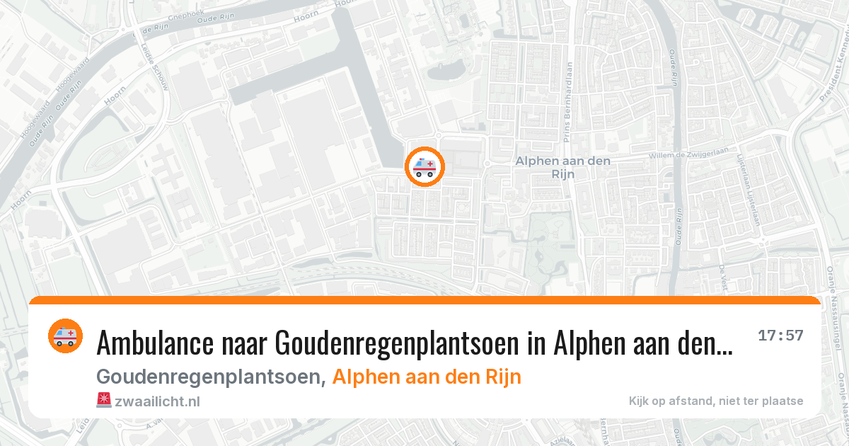 Ambulance naar Goudenregenplantsoen in Alphen aan den Rijn — 20 jun 2026