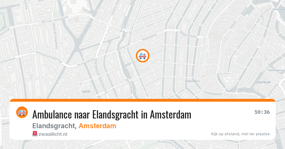 Ambulance naar Elandsgracht in Amsterdam — 13 aug 2026