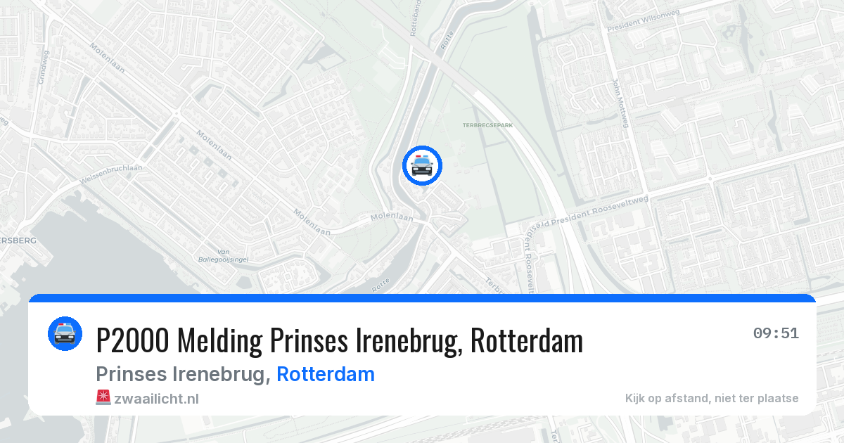 P2000 Melding Prinses Irenebrug, Rotterdam — 17 jul 2026