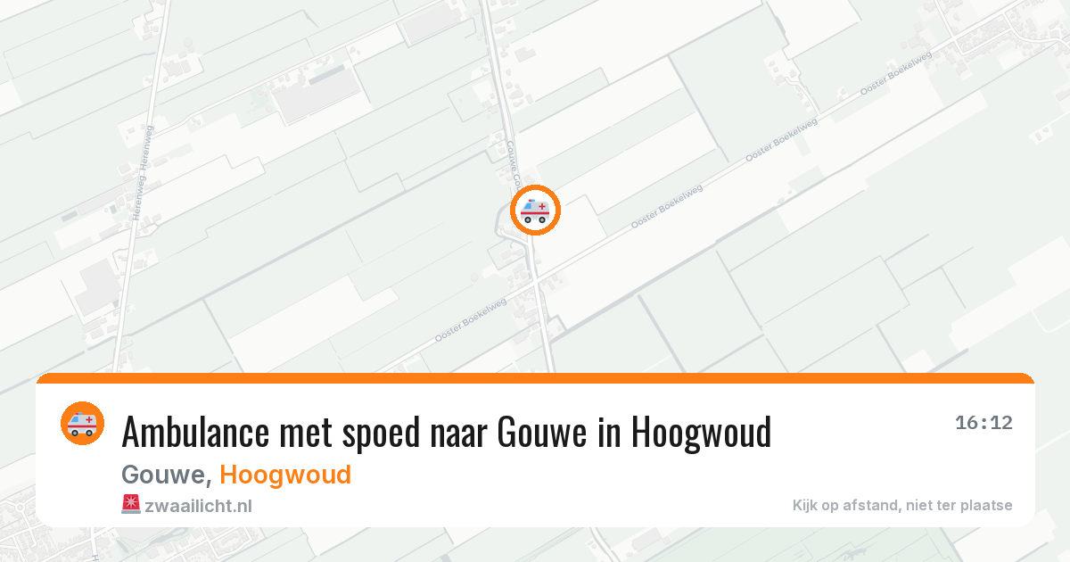 Ambulance met spoed naar Gouwe in Hoogwoud — 9 feb 2026