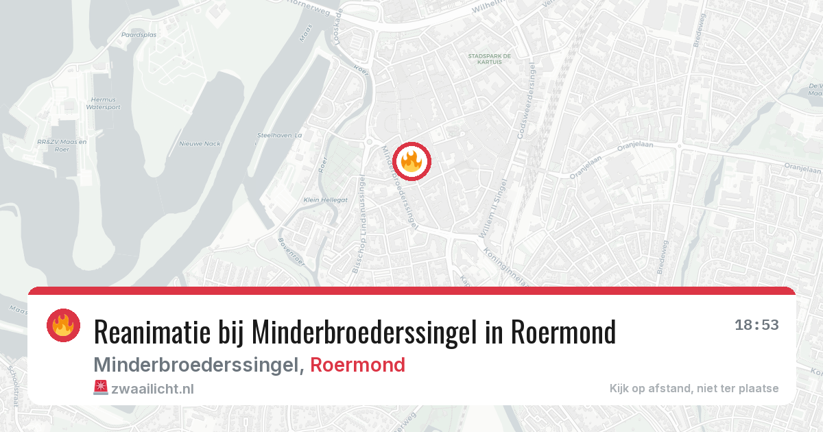 Reanimatie bij Minderbroederssingel in Roermond — 23 jul 2026