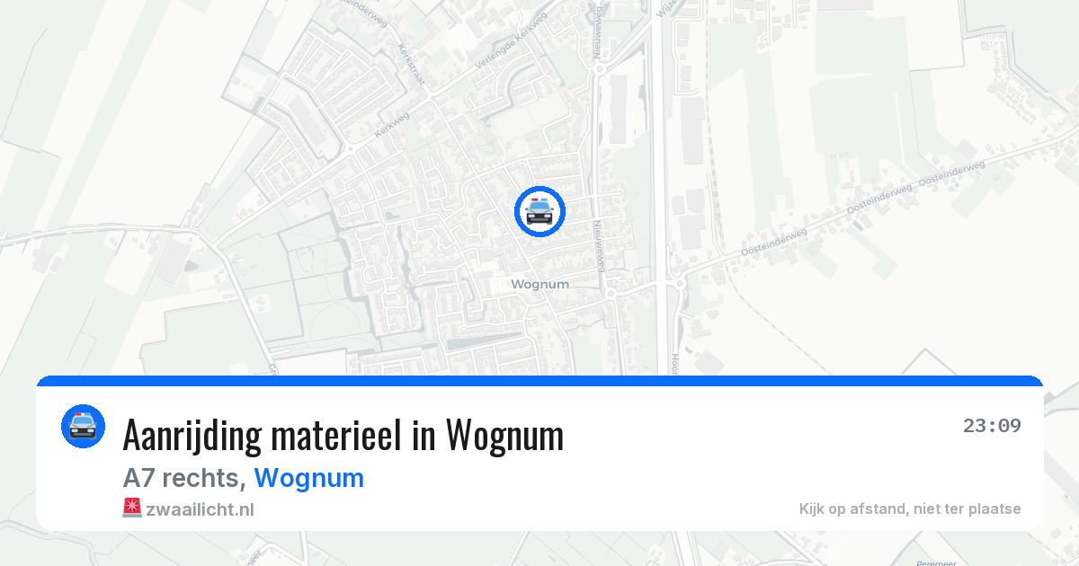 Aanrijding materieel in Wognum — 27 jun 2026