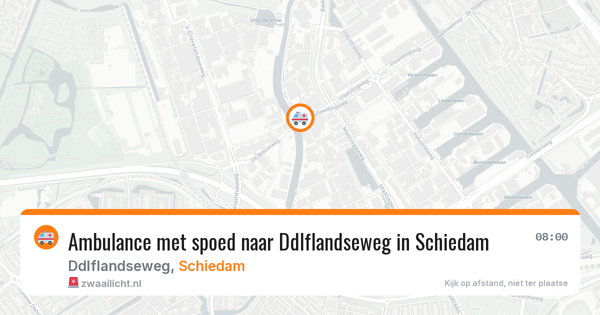 Ambulance met spoed naar Ddlflandseweg in Schiedam — 9 jun 2026