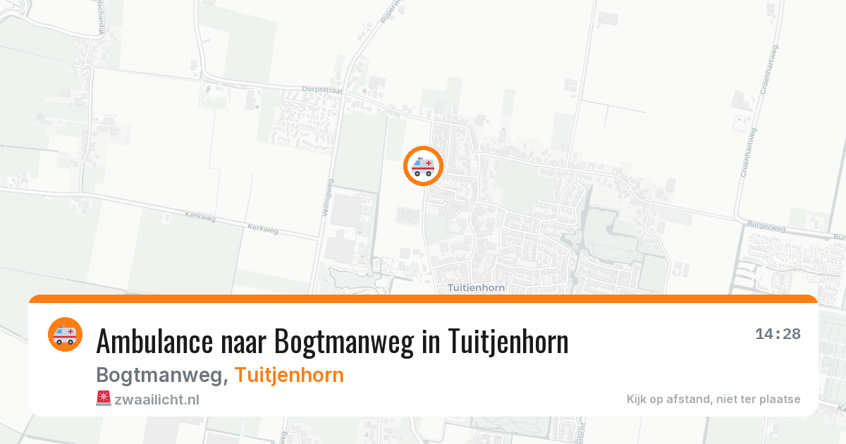 Ambulance naar Bogtmanweg in Tuitjenhorn — 10 aug 2026