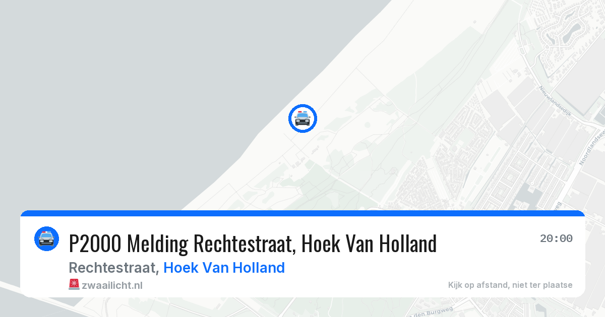 P2000 Melding Rechtestraat, Hoek Van Holland — 2 aug 2026