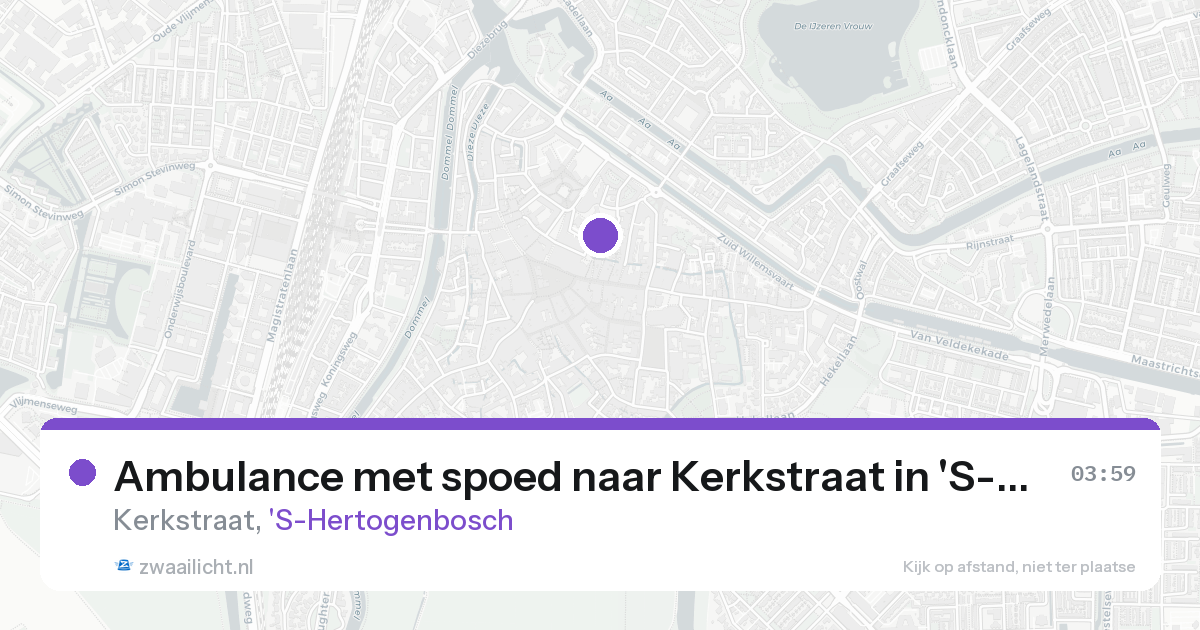 Ambulance met spoed naar Kerkstraat in 'S-Hertogenbosch — 23 aug 2026