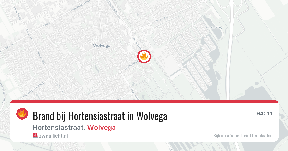 Brand bij Hortensiastraat in Wolvega — 8 jun 2026