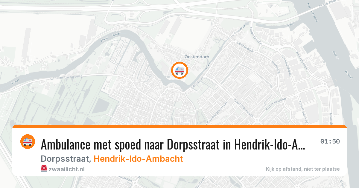 Ambulance met spoed naar Dorpsstraat in Hendrik-Ido-Ambacht — 26 jan 2026