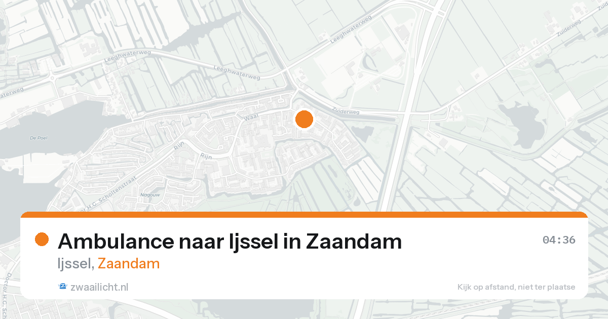 Ambulance naar Ijssel in Zaandam — 25 mei 2026