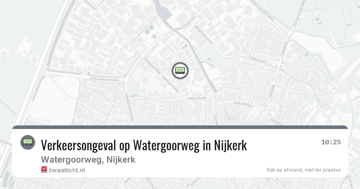 Verkeersongeval op Watergoorweg in Nijkerk — 8 aug 2026