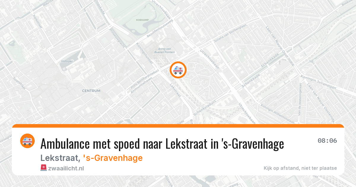 Ambulance met spoed naar Lekstraat in 's-Gravenhage — 12 aug 2026