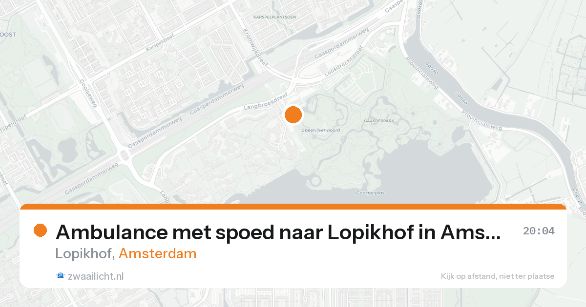 Ambulance met spoed naar Lopikhof in Amsterdam — 6 jun 2026
