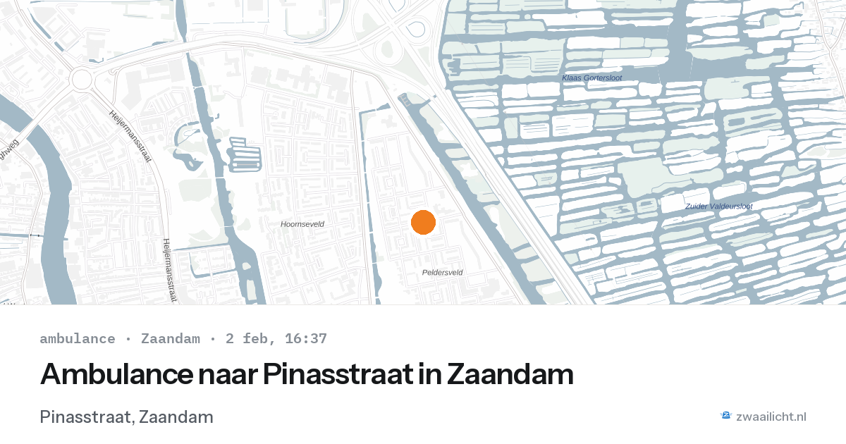 Ambulance naar Pinasstraat in Zaandam — 2 feb 2026