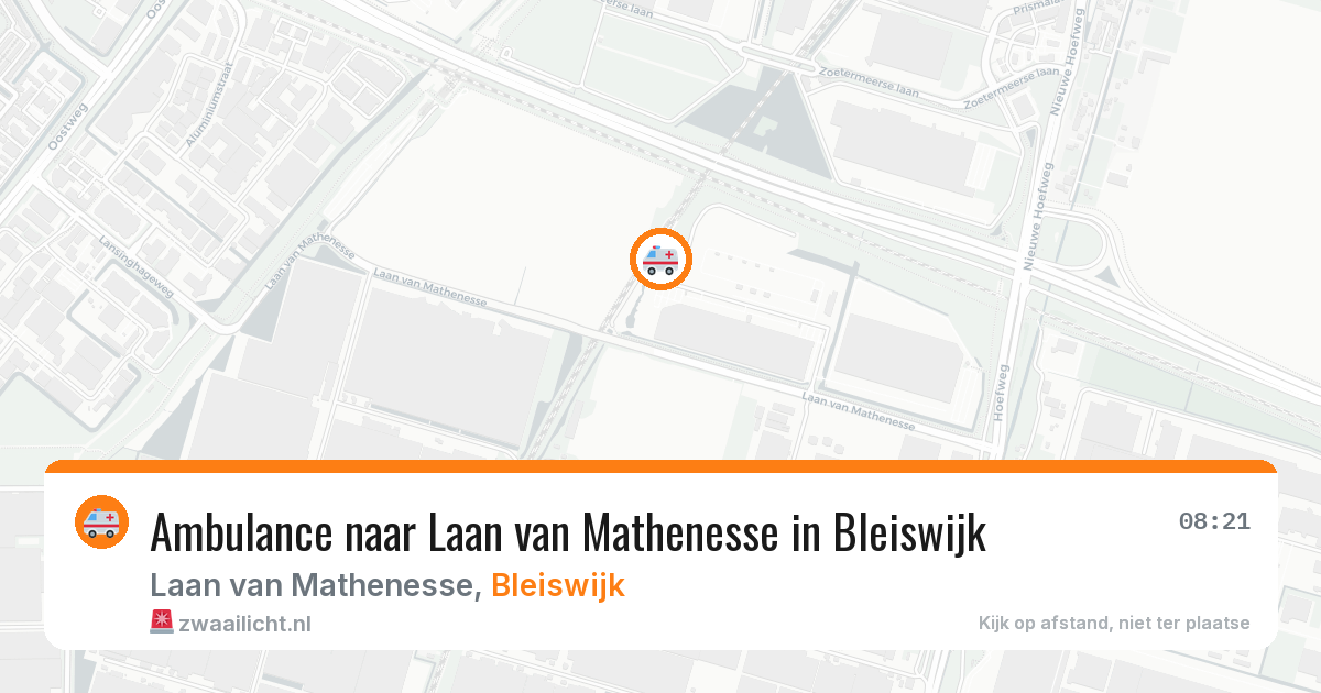 Ambulance naar Laan van Mathenesse in Bleiswijk — 14 aug 2026