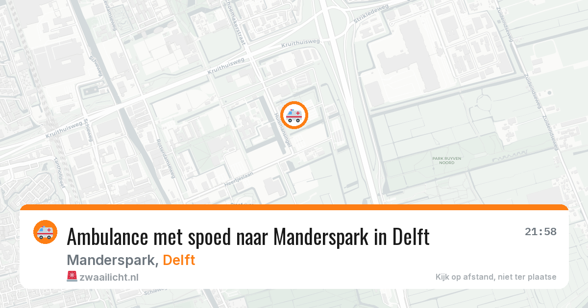 Ambulance met spoed naar Manderspark in Delft — 16 feb 2026