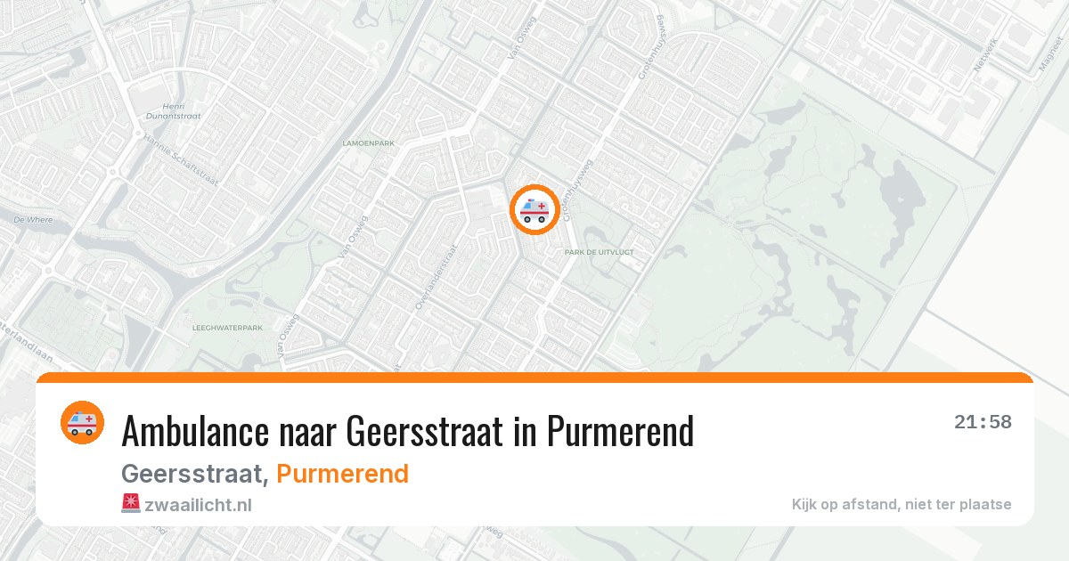 Ambulance naar Geersstraat in Purmerend — 12 aug 2026