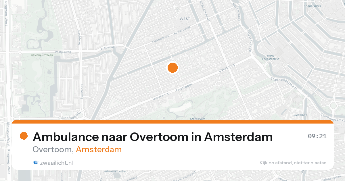 Ambulance naar Overtoom in Amsterdam — 18 aug 2026