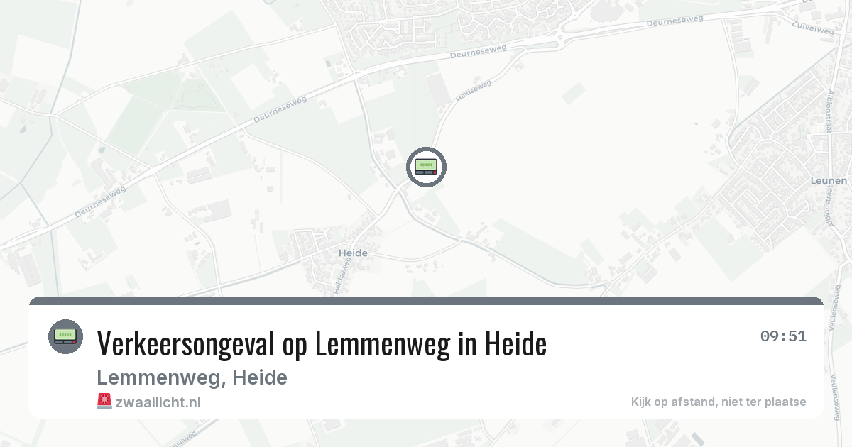 Verkeersongeval op Lemmenweg in Heide — 8 apr 2026
