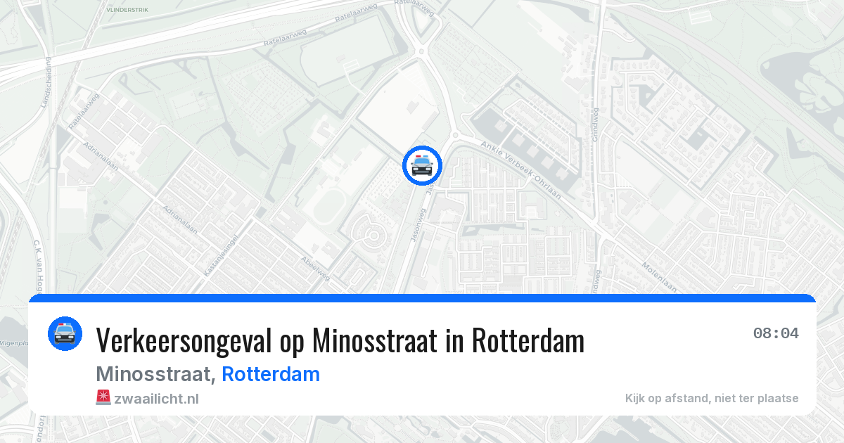 Verkeersongeval op Minosstraat in Rotterdam — 31 jul 2026