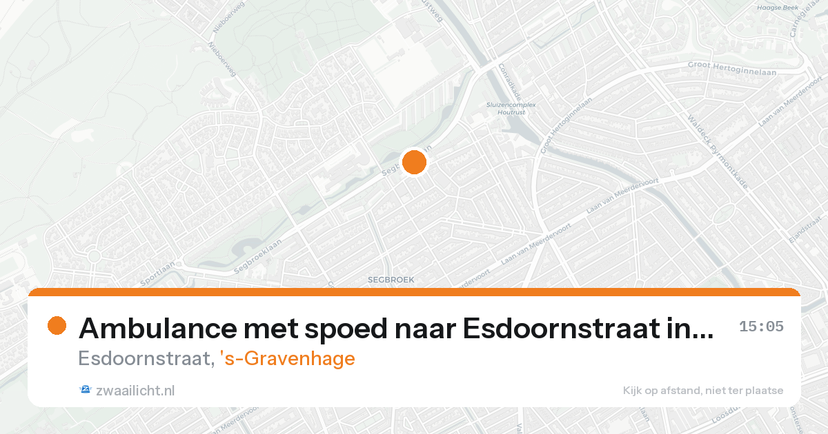 Ambulance met spoed naar Esdoornstraat in 's-Gravenhage — 16 aug 2026