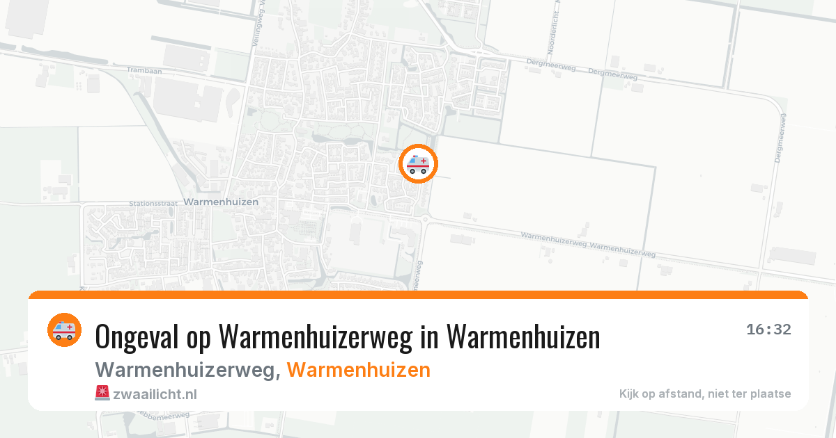 Ongeval op Warmenhuizerweg in Warmenhuizen — 6 mei 2026