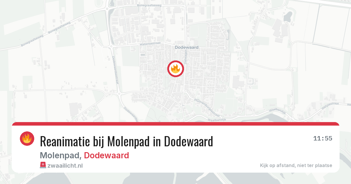 Reanimatie bij Molenpad in Dodewaard — 12 mei 2026