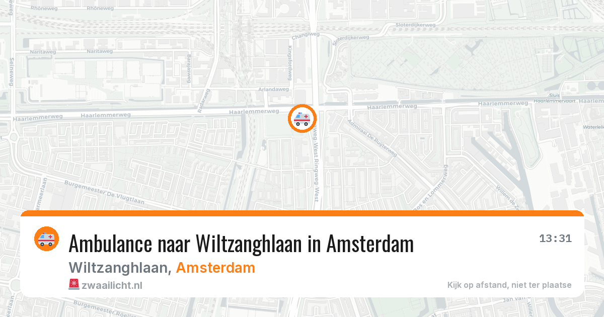 Ambulance naar Wiltzanghlaan in Amsterdam — 24 mei 2026