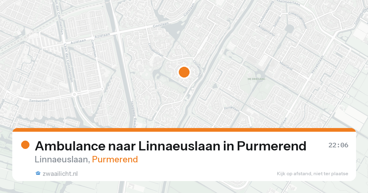 Ambulance naar Linnaeuslaan in Purmerend — 28 mei 2026