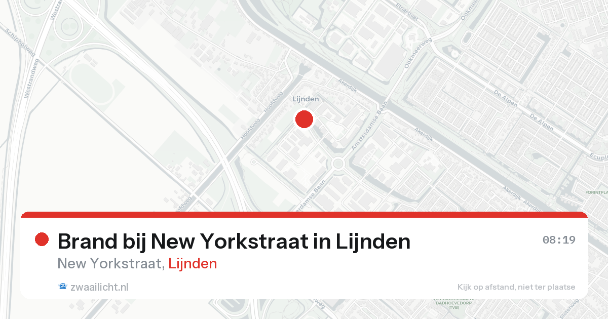 Brand bij New Yorkstraat in Lijnden — 25 aug 2026