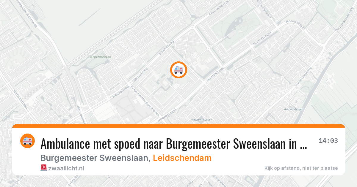 Ambulance met spoed naar Burgemeester Sweenslaan in Leidschendam — 19 apr 2026