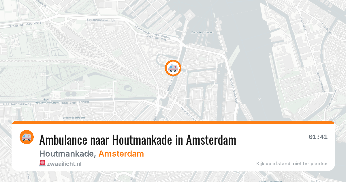 Ambulance naar Houtmankade in Amsterdam — 22 jun 2026