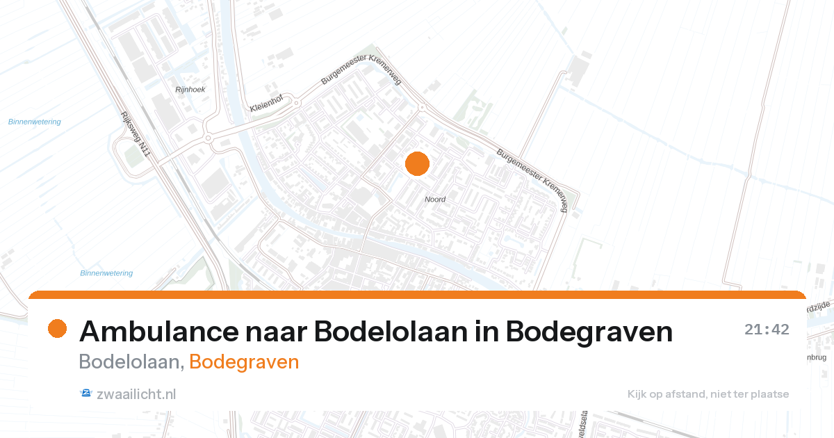 Ambulance naar Bodelolaan in Bodegraven — 29 mrt 2026