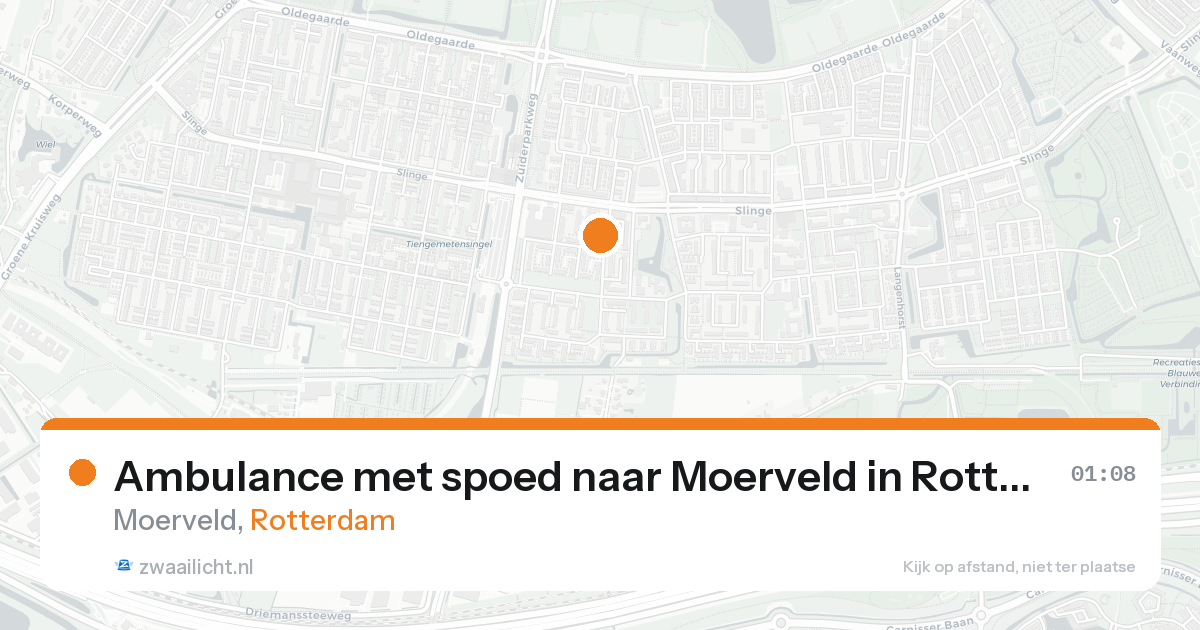 Ambulance met spoed naar Moerveld in Rotterdam — 24 aug 2026