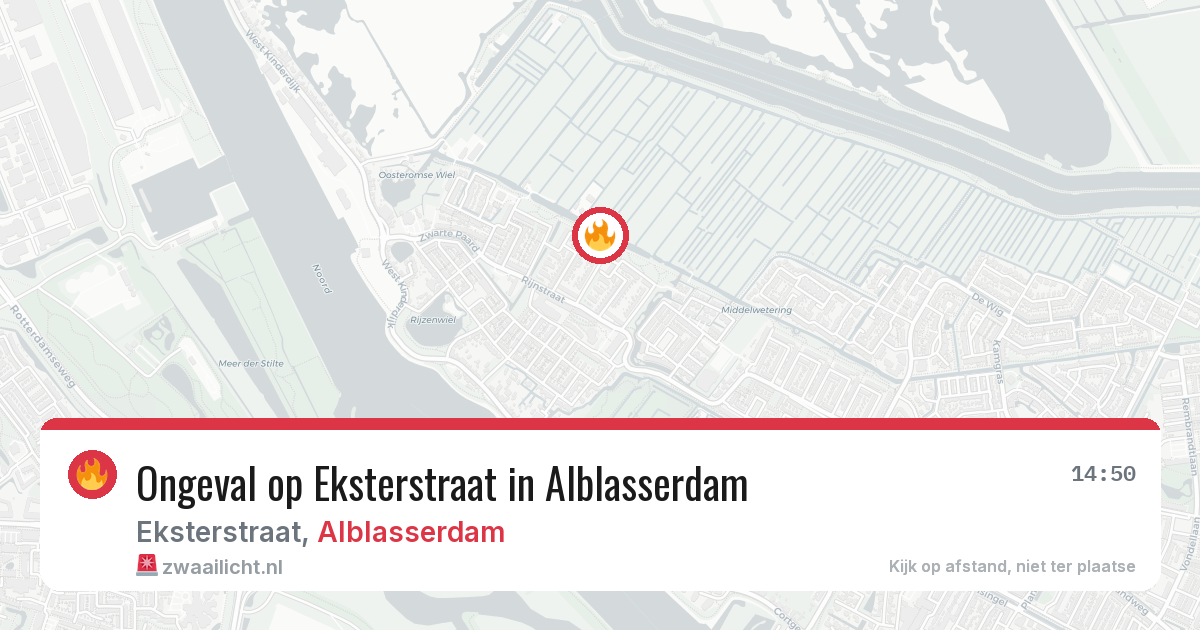 Ongeval op Eksterstraat in Alblasserdam — 3 aug 2026