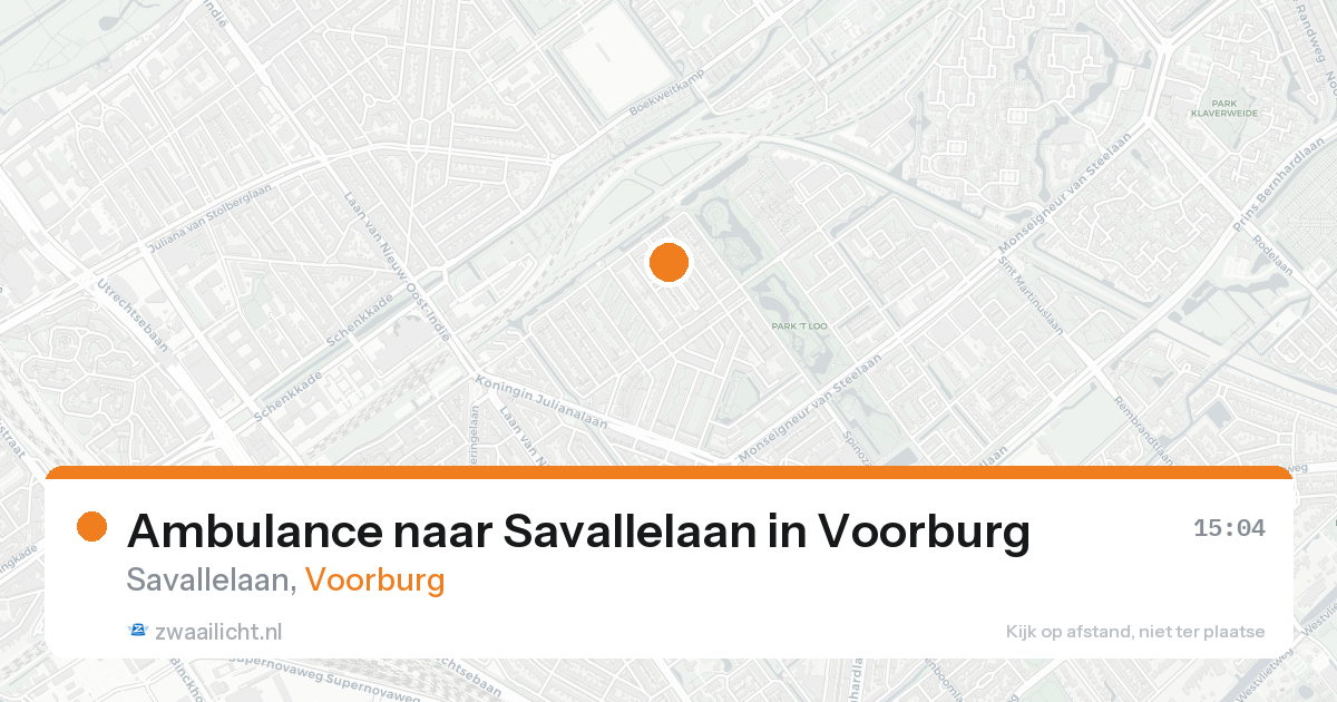 Ambulance naar Savallelaan in Voorburg — 4 mei 2026