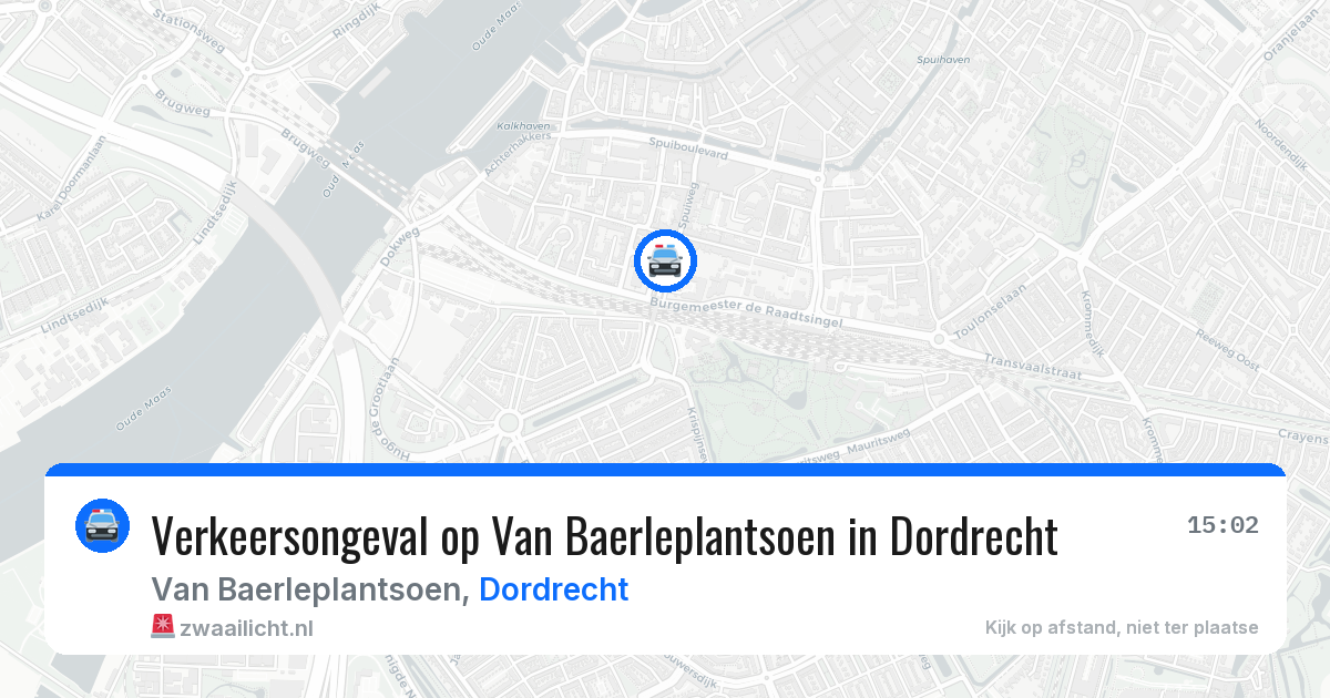 Verkeersongeval op Van Baerleplantsoen in Dordrecht — 31 jul 2026
