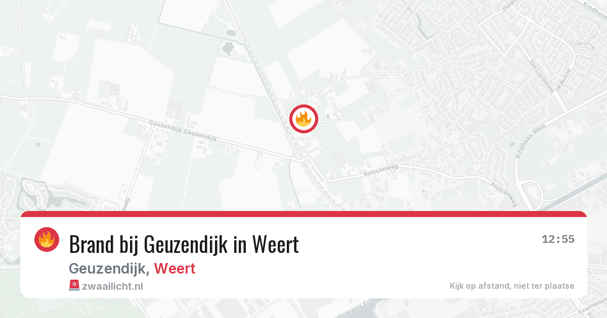 Brand bij Geuzendijk in Weert — 29 mrt 2026