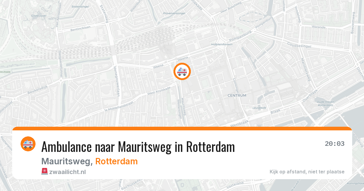 Ambulance naar Mauritsweg in Rotterdam — 11 apr 2026