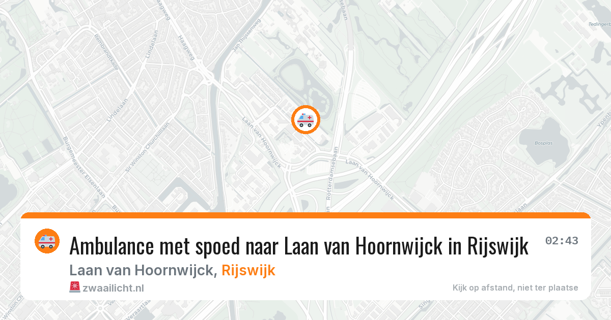 Ambulance met spoed naar Laan van Hoornwijck in Rijswijk — 14 jun 2026
