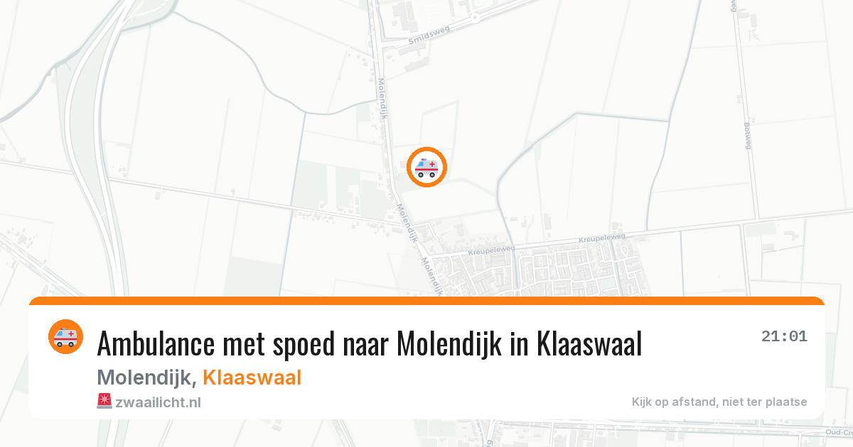 Ambulance met spoed naar Molendijk in Klaaswaal — 21 jan 2026